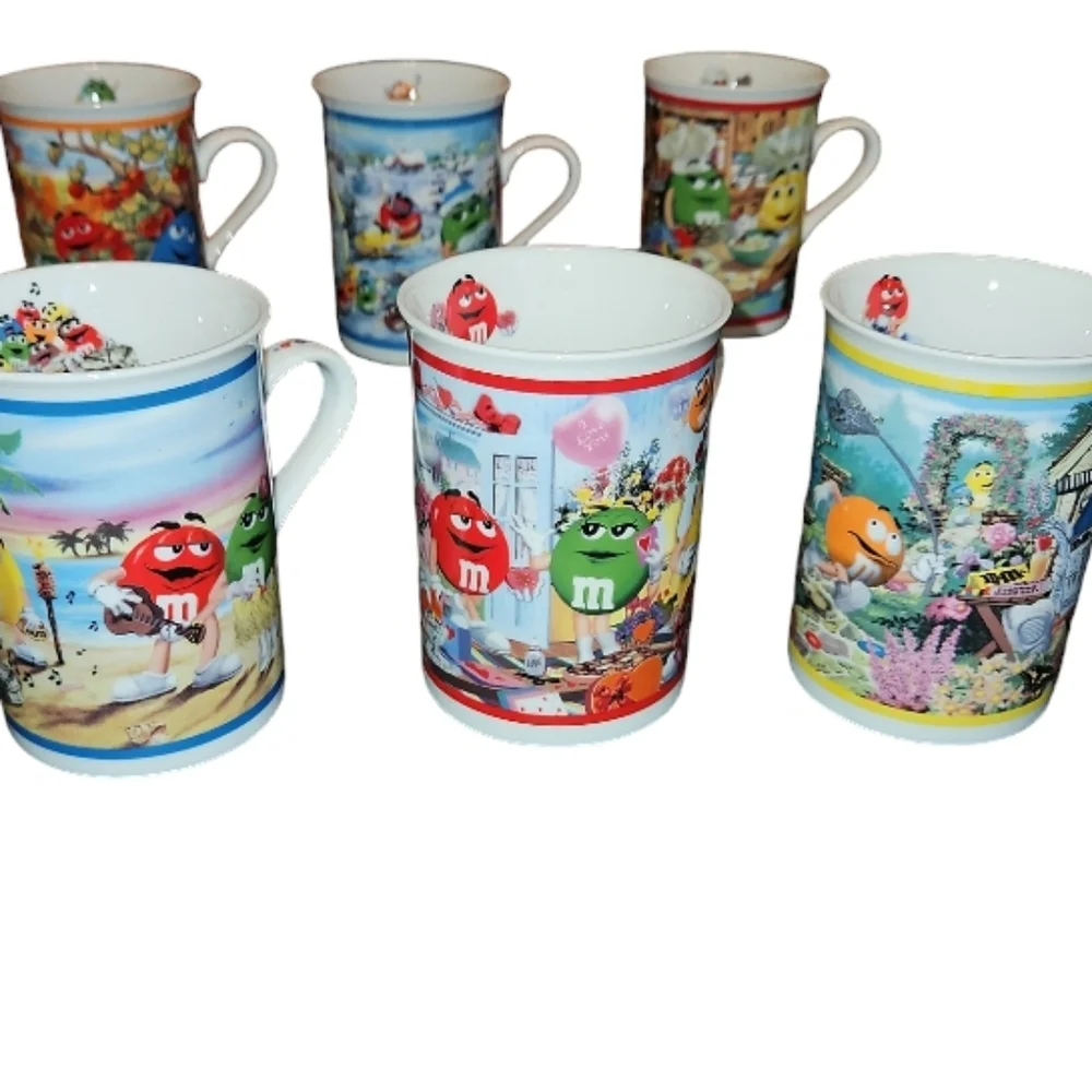 12PC Danbury Mint M&M's Porcelain Collector Mugs Complete Set - Picture 6 of 9